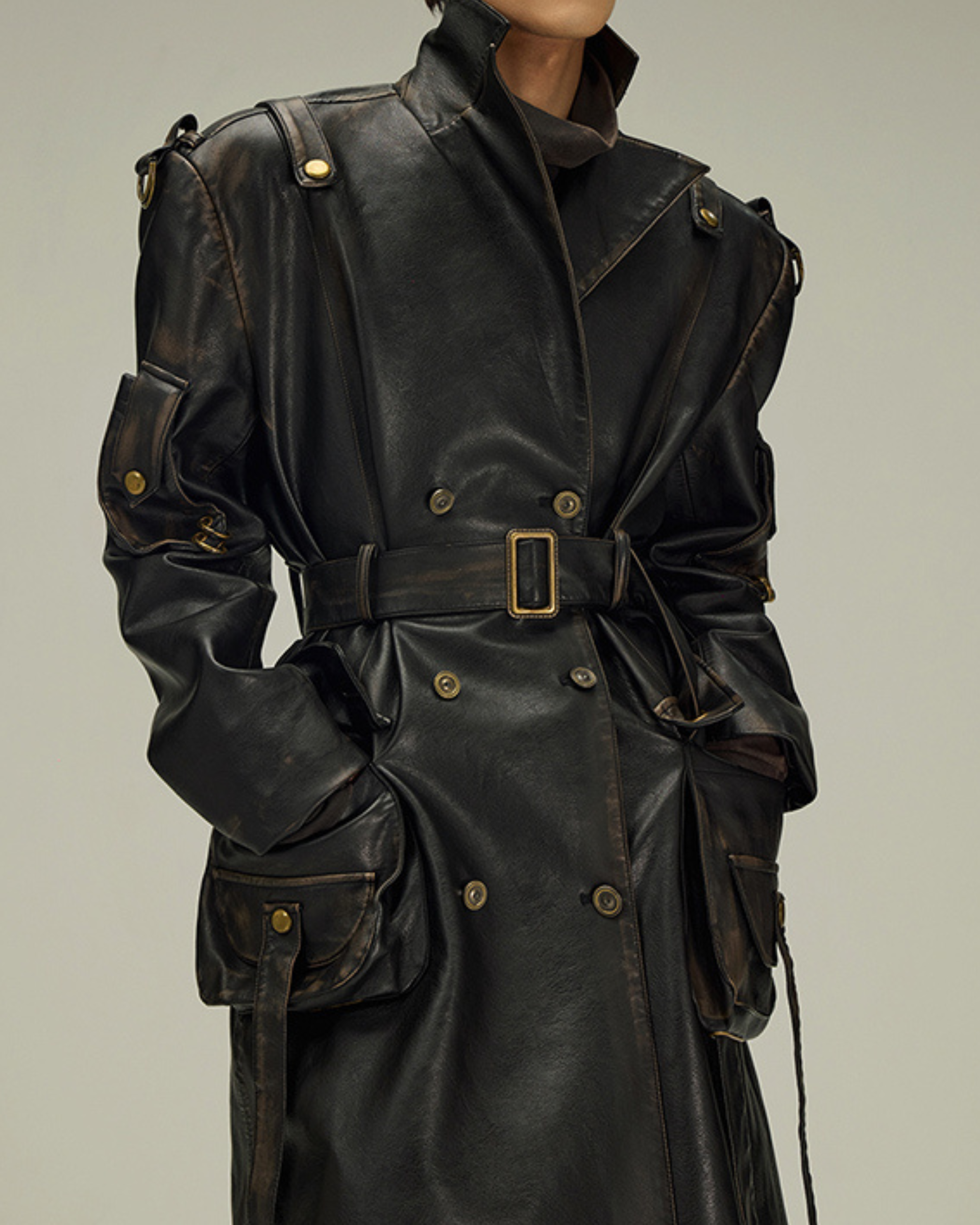 Blake Leather Trench