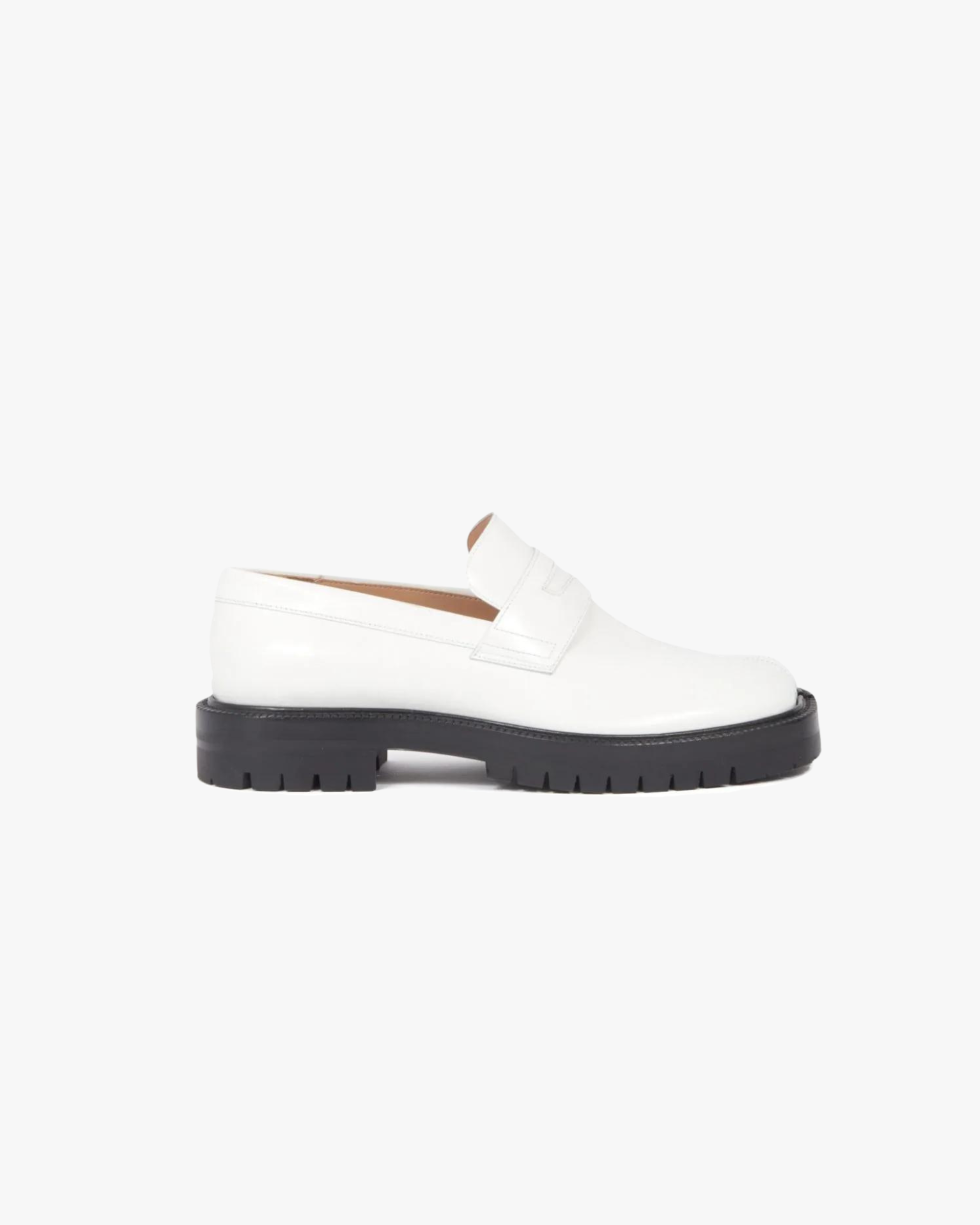 Vegas White Split-Toe Loafer