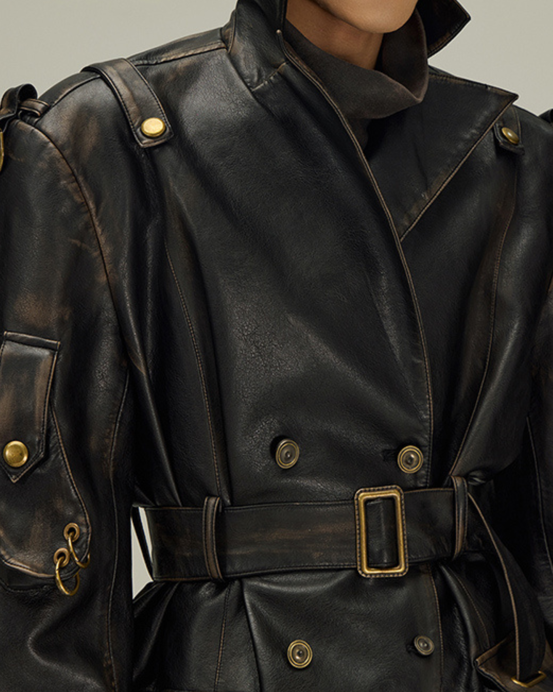 Blake Leather Trench